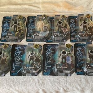 Disney TRON Legacy Action Figures - Black, Blue, and Yellow Collection